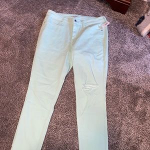 Mint green old navy jeans
